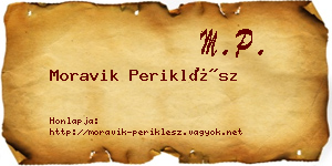 Moravik Periklész névjegykártya